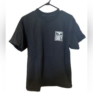 Black Obey Logo Tee M